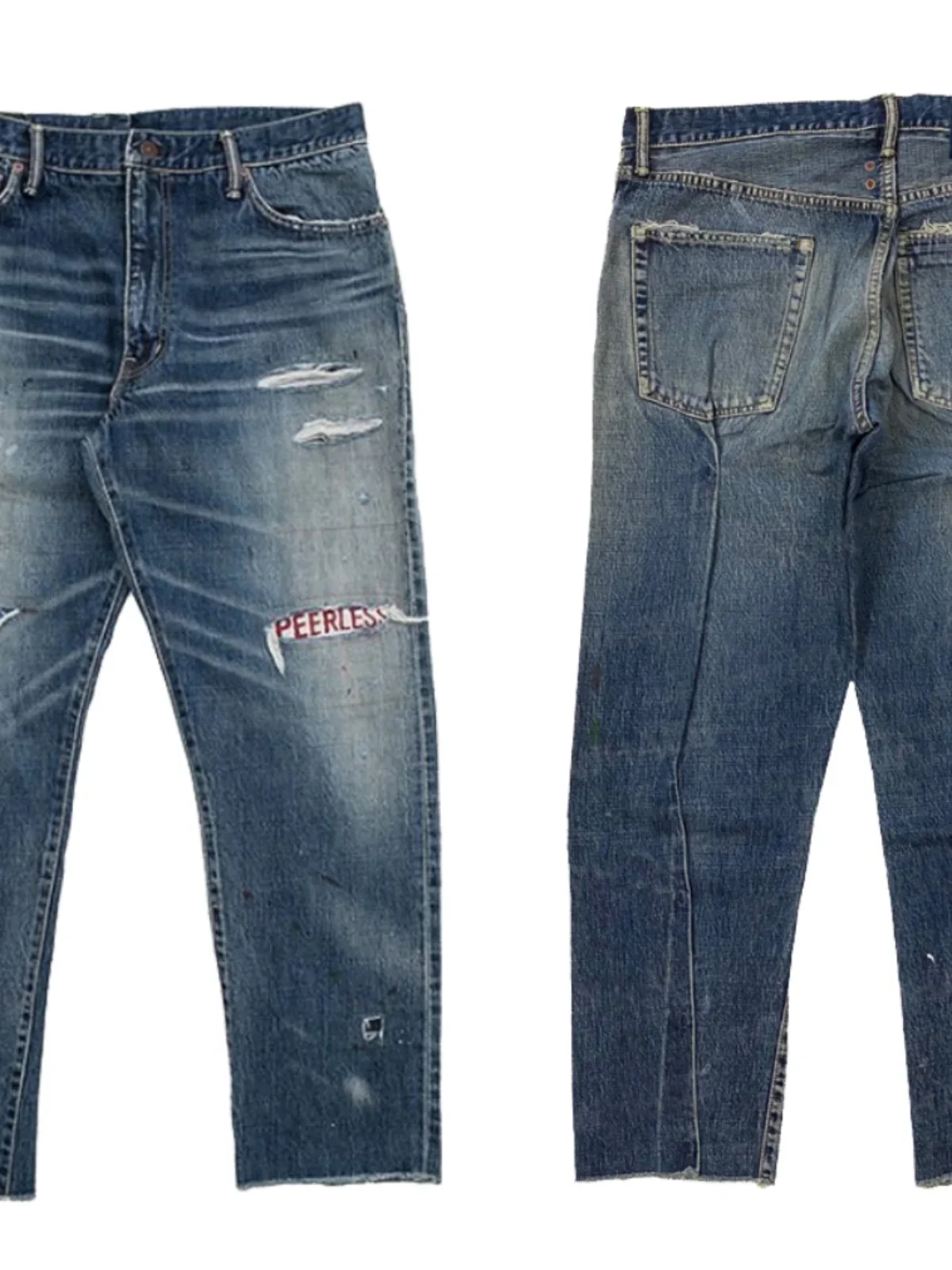 VISVIM WMV  PARCO JOURNEYMAN Shibuya Limited JM Splash Ink Wash Destroy Nine-Point Jeans