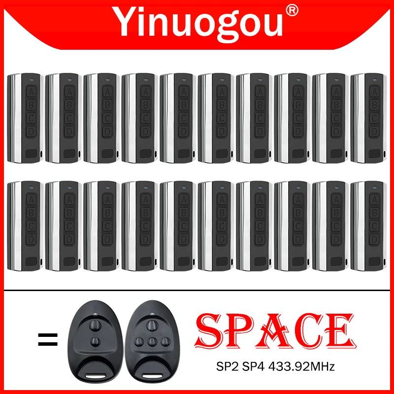 

SPACE SP2 SP4 Gate Remote Control 433.92MHz SPACE SP4 SP2 Garage Door Remote Control Hand Transmitter Programming Receiver