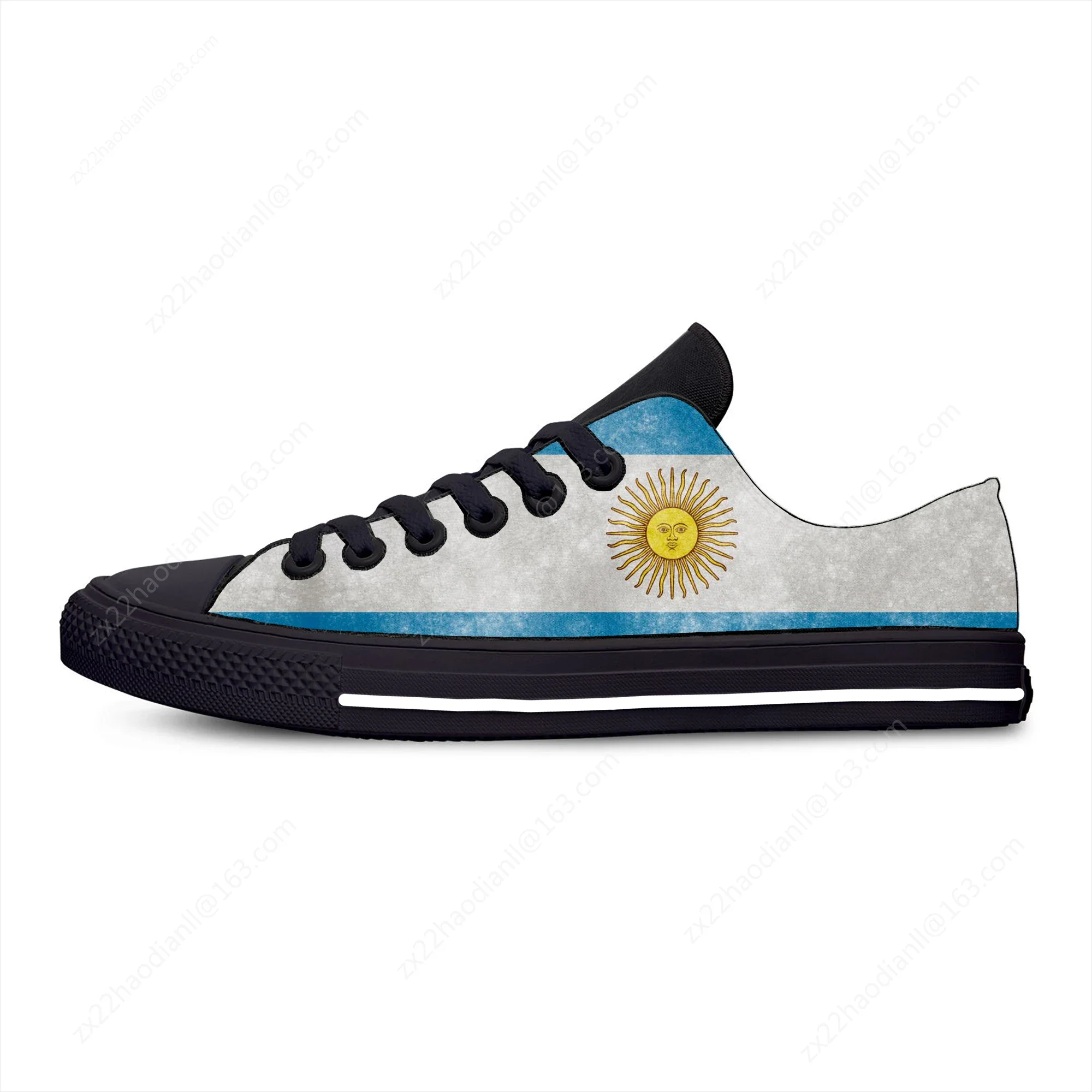 Argentina Flag Low Top Sneakers Mens Womens Teenager Casual Shoes Canvas Running Shoes 3D Printed Breathable Lightweight shoe