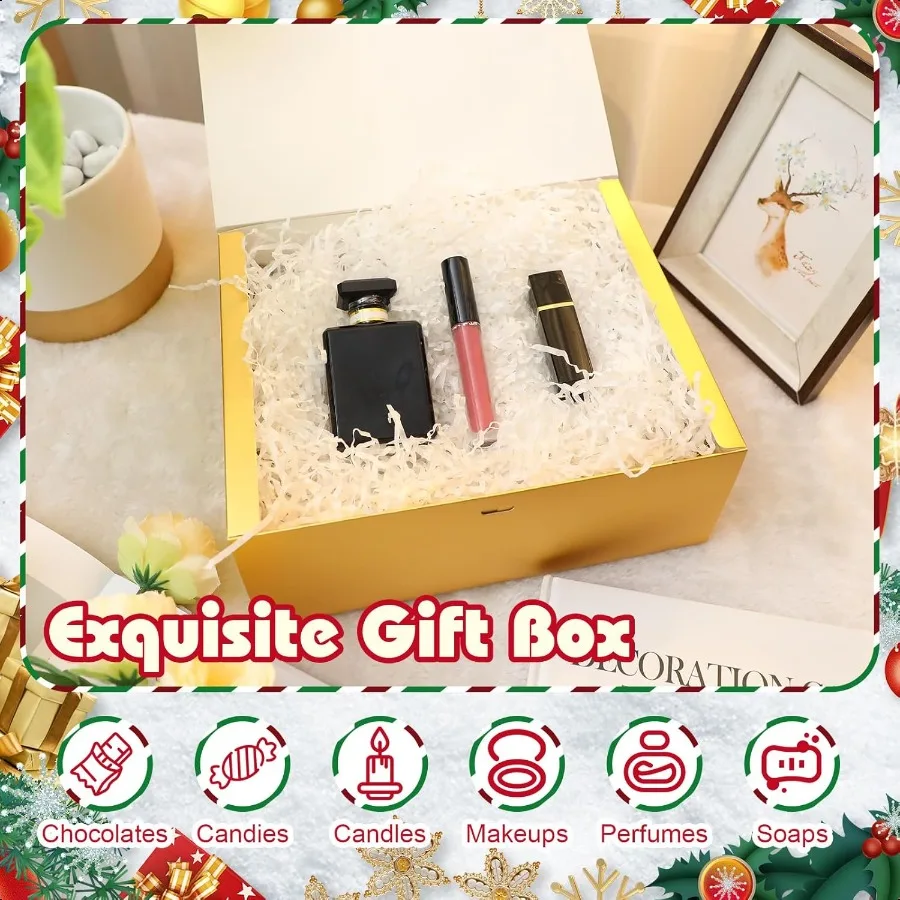 36 Set Weeding Boxes Bridesmaid Proposal Box 10 x 8 x 4 Inch Light Gold