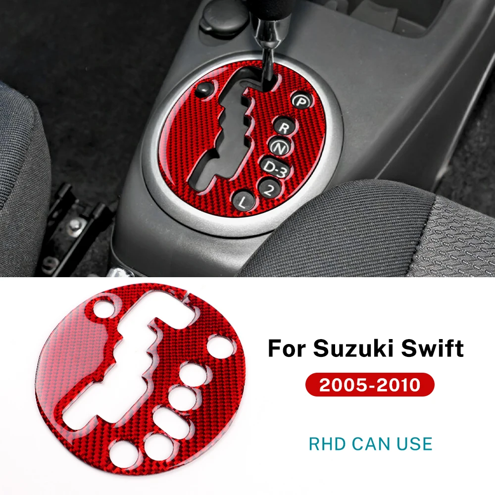 

Dry Carbon Fiber Gear Shift Knob Frame Cover Trim For Suzuki Swift Sport 2005-2010 Car Interior Styling Accessories Epoxy