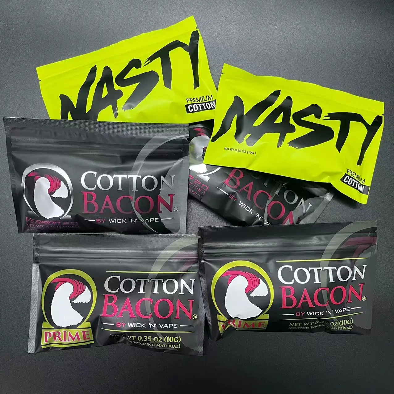 5PACK High Quality Preloaded Cotton Easy To Use Bacon Cotton Organic Cotton For Rebuildable DIY Cotton Watercolor Accessary