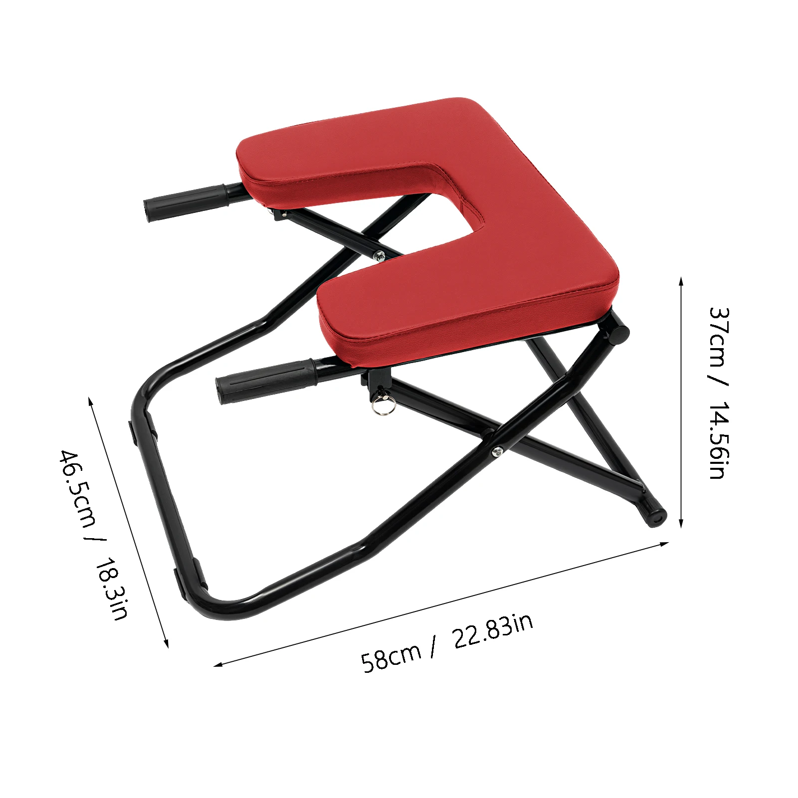 Inversion Table for Spinal Relief with PU, Thick Steel Frame, 330.7lbs Capacity, Safety Handrails, Foldable Design for Easy