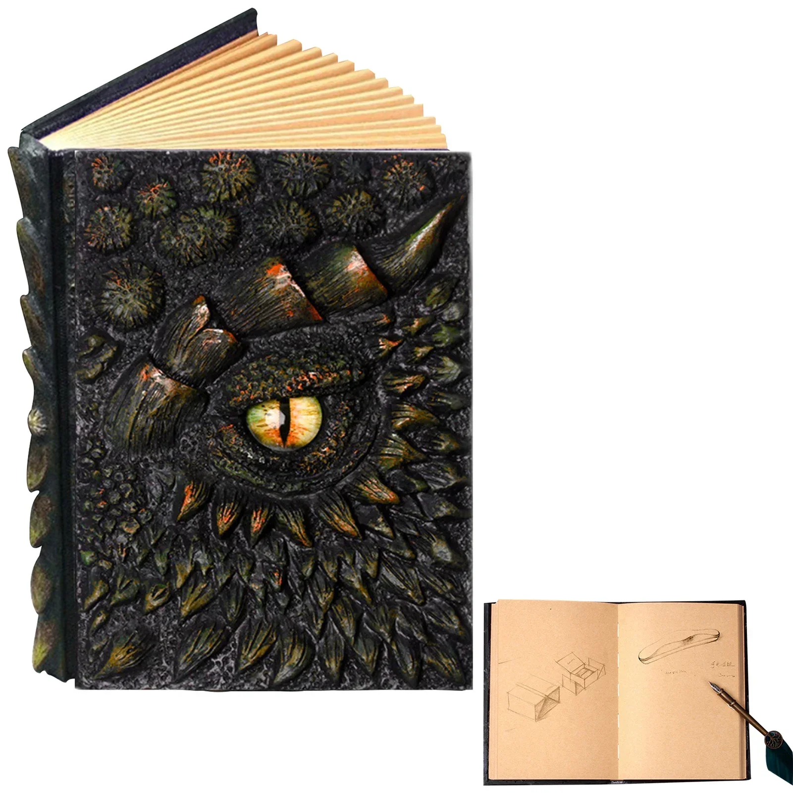 3D Dragons Journal Writing DND Notebook Refillable Notebook For Dungeons and Dragons Accessories/D&D DM Master Gifts