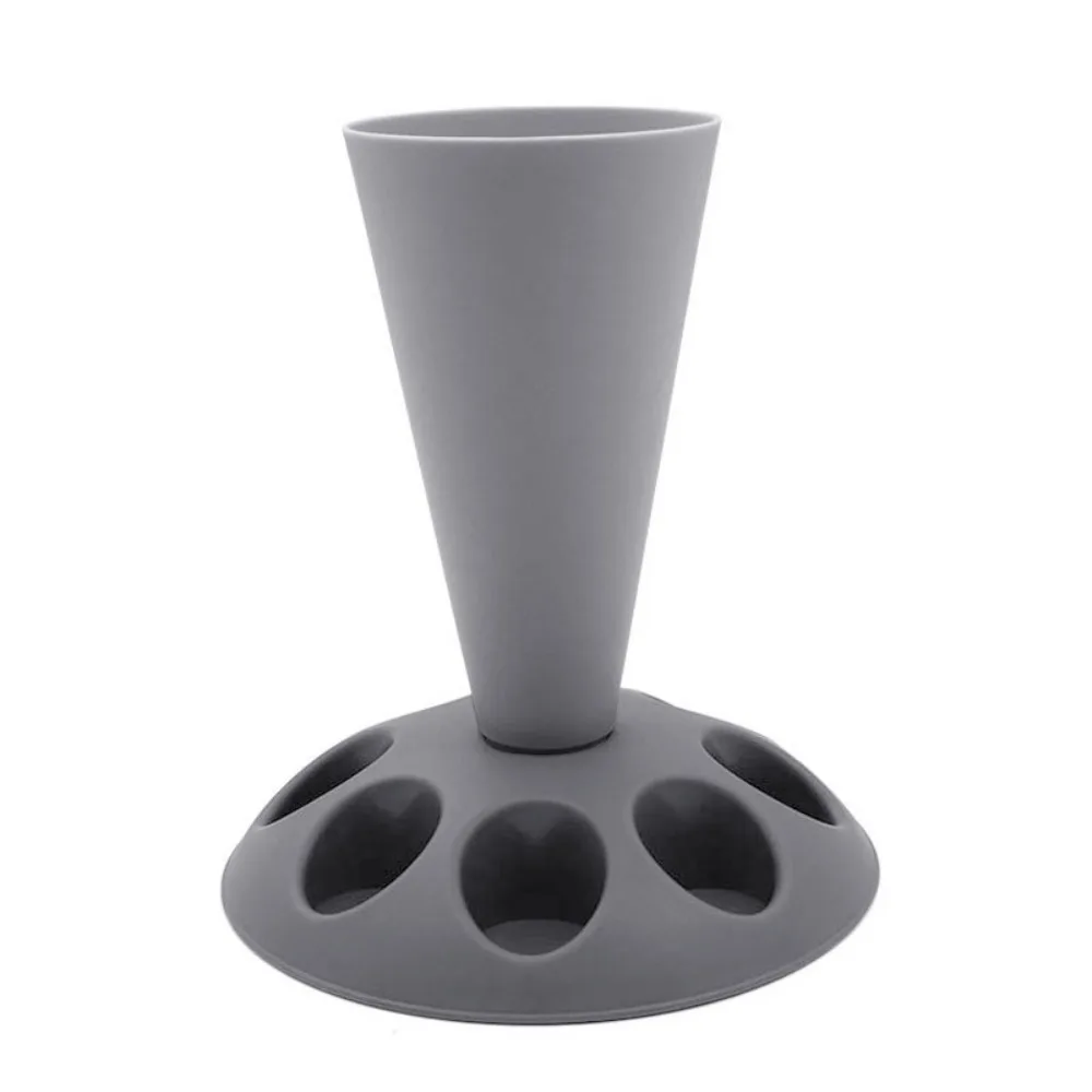 Herramienta auxiliar para hornear, estante para bolsas de manga pastelera con Base de 8 ranuras, soporte para bolsas de pastelería de PP, soporte para bolsa de manga pastelera gris extraíble, panadería