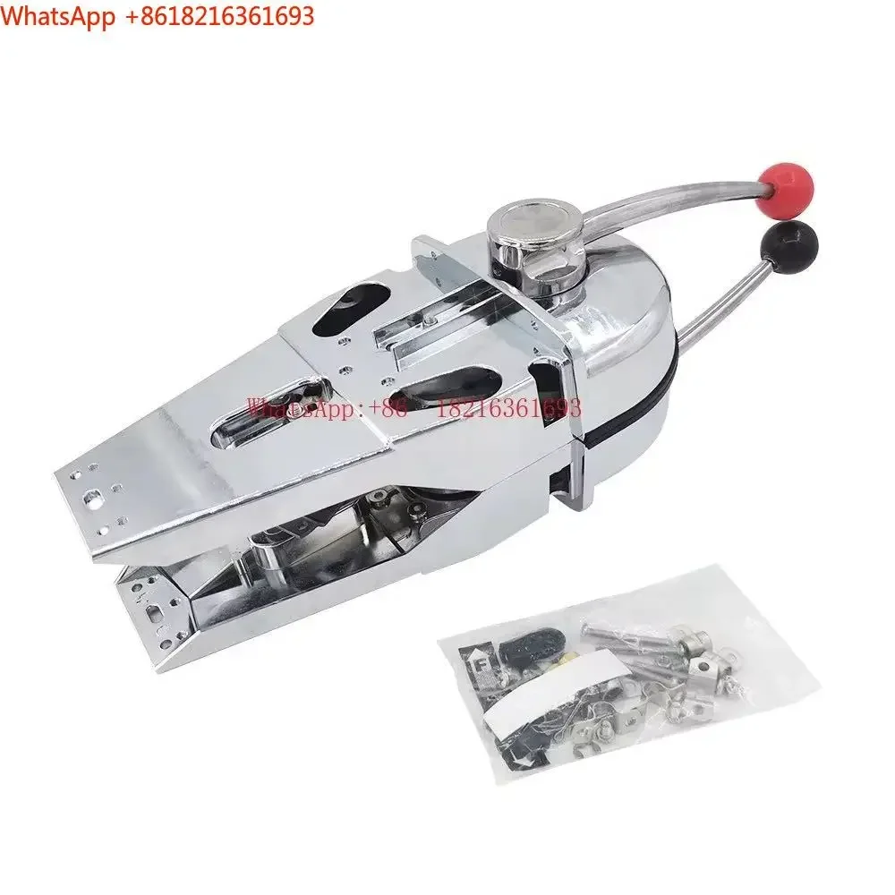2026 Limited Offer American Double Handle Throttle Head Stainless Steel Marine Controller Manipulator Throttle Cable Desktop