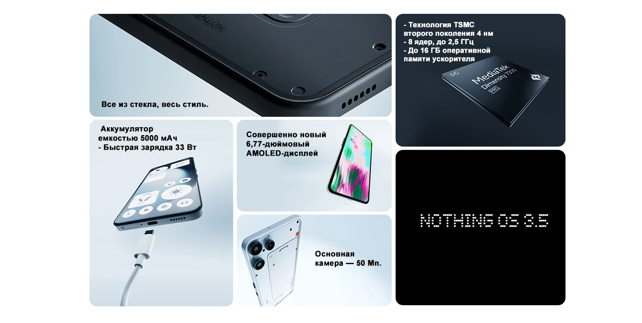 In Stock Nothing Phone (3a) Lite Global Version MediaTek Dimensity 7300 Pro5G 6.77 AMOLED 120Hz 5000mAh 50MP Camera
