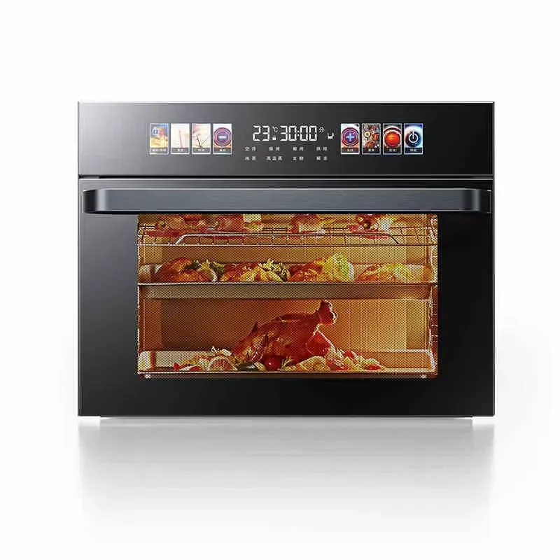 Large Capacity 40L/60L Electric Steamer Oven Single Household Oven Color Screen Integrated Steam Roast Fry Built-In Baking