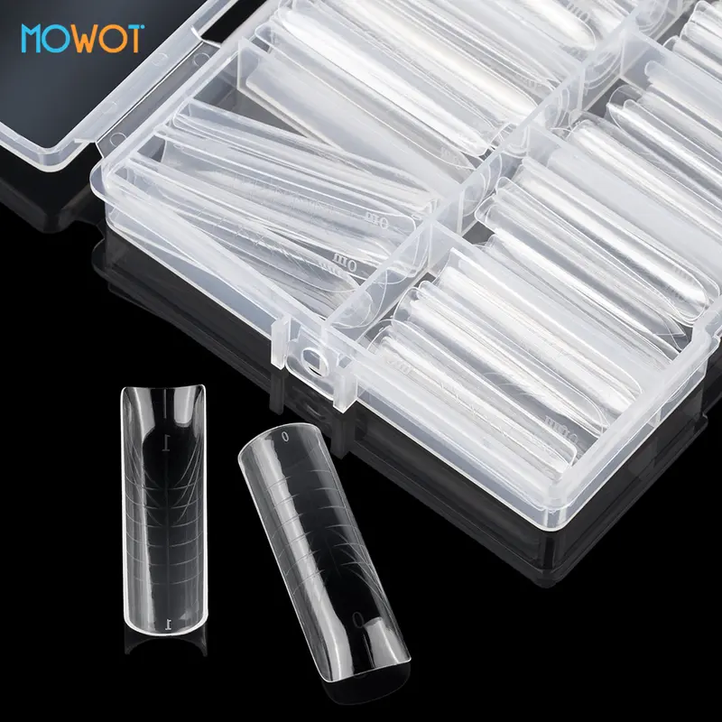MOWOT New Square Dual Nail Form Extension False Nail Tips Quick Building Gel Molds Full Cover Large Size Acrylic Nail Top Forms - Image 3