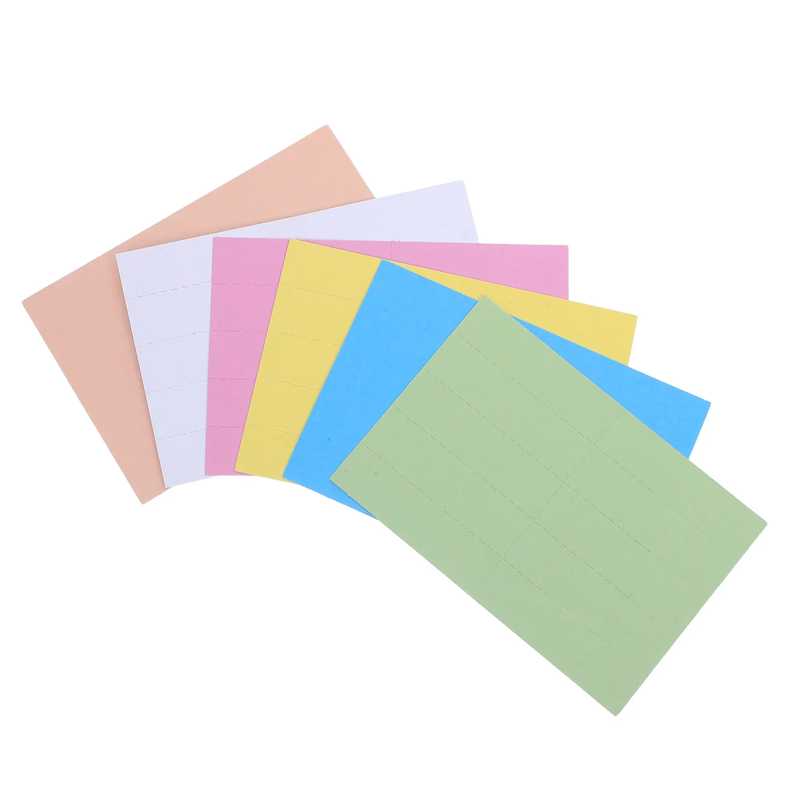

6 Sheets Multi Color Hanging File Folder Label Inserts Blank Smooth Writing Surface for Fast File Recognition Home Office Use