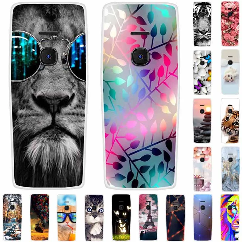 For Nokia 8210 4G Case Soft Silicone Lion Tiger Luxury Back Covers for Nokia 6300 4G Cases Printed Cute Shockproof Phone Shells