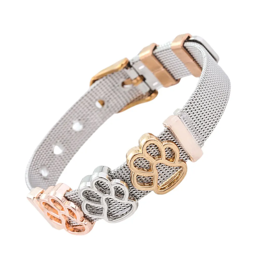 

Decoration Footprint Bracelet Wrist Jewelry Gift Creative Chain Silver Valentine's Day Lovers