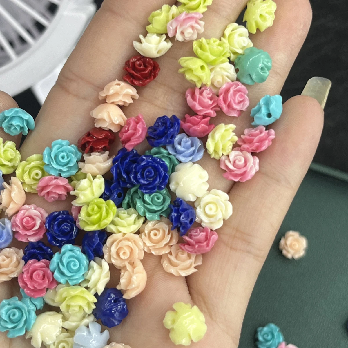 شعبية تقليد المرجان الخرز من شل مسحوق متعدد الألوان نمط فضفاض الخرز DIY بها بنفسك الحرفية مستلزمات صناعة المجوهرات #2