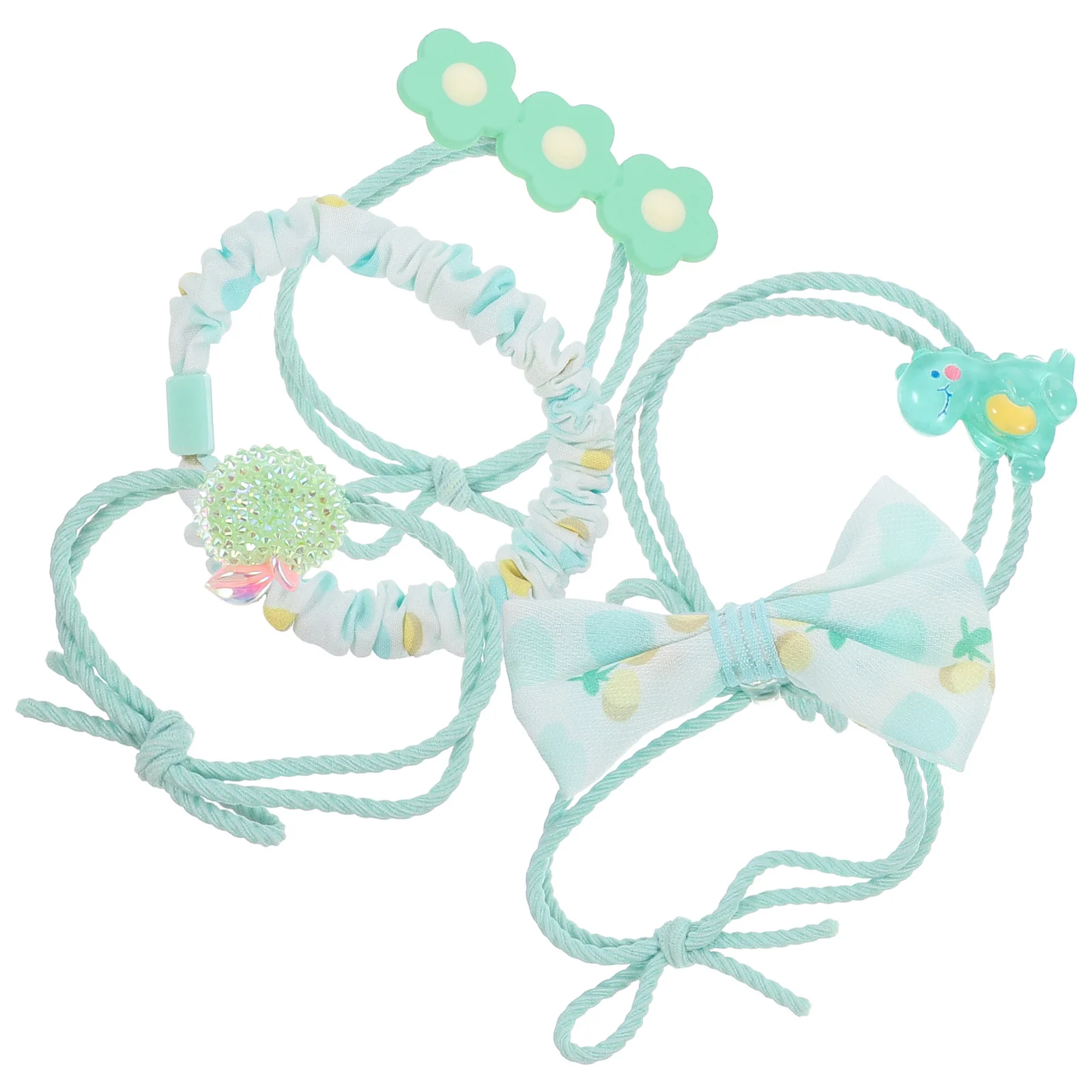 

5pcs Butterfly Knot Ties Cute Elastic Bands For Hair Accessories Scrunchies Ponytail Holders Hair Ropes