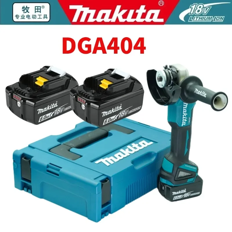 Neuer Makita 18V 125 DGA404 Bürstenloser Lithium-Akku-Winkelschleifer Wiederaufladbare Schneidemaschine Hochleistungs-Poliermaschine
