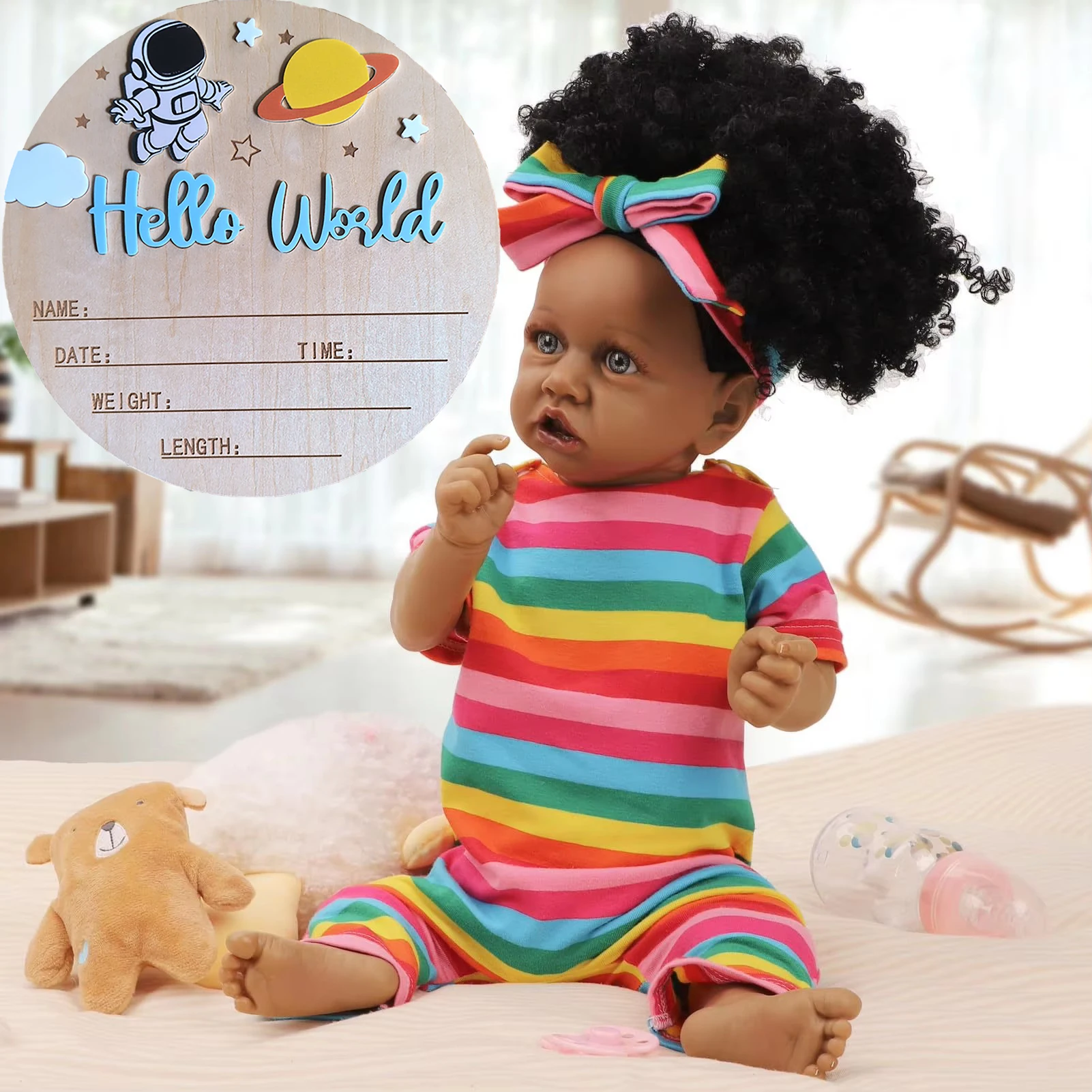 

55 см кукла темной кожи Saskia Baby 3D высокоцветная окрашенная реалистичная мягкая пластиковая кукла W-022HW цвет кожи кровеносные сосуды синие вены