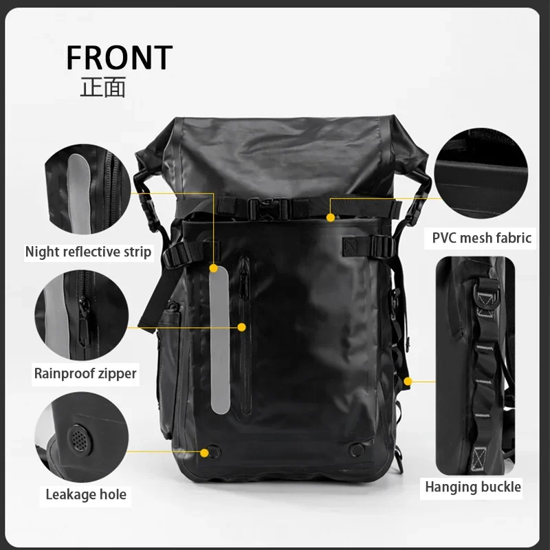 Outdoor Waterproof Flipper Bag Mochila de grande capacidade Natação River Tracing Drifting Dry Wet Outdoor Diving Equipment Bag