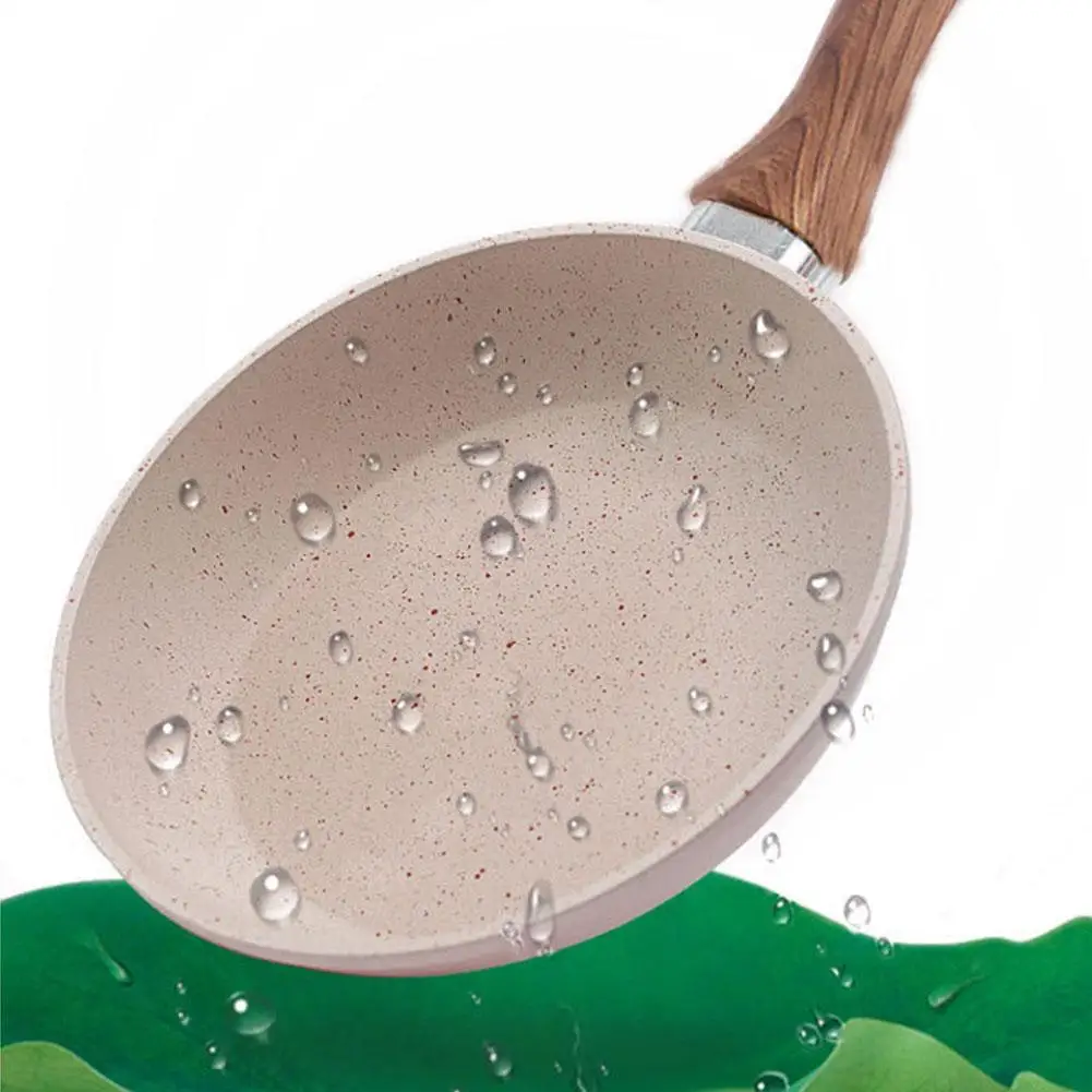 Non Stick Flat Bottomed Pan Mini Fried Egg Wheat Rice Stone Pot Steak Induction Cooker Open Flame Universal Kitchen Utensils