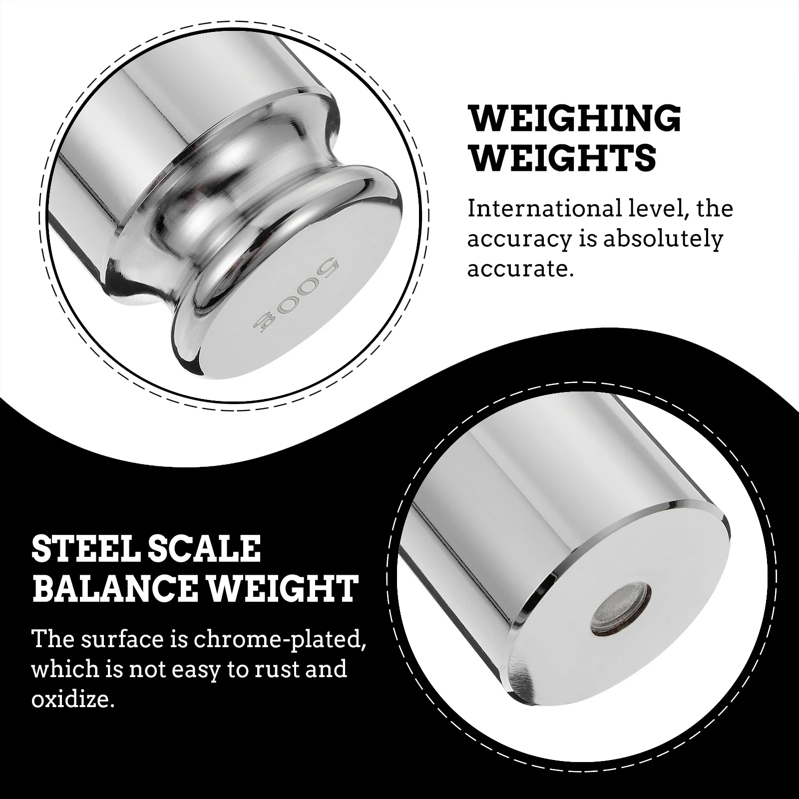 

500G Chrome Plated Calibration Weight Precision Balance Scale Tool For Teaching Digital Scale Weights Small Weighing
