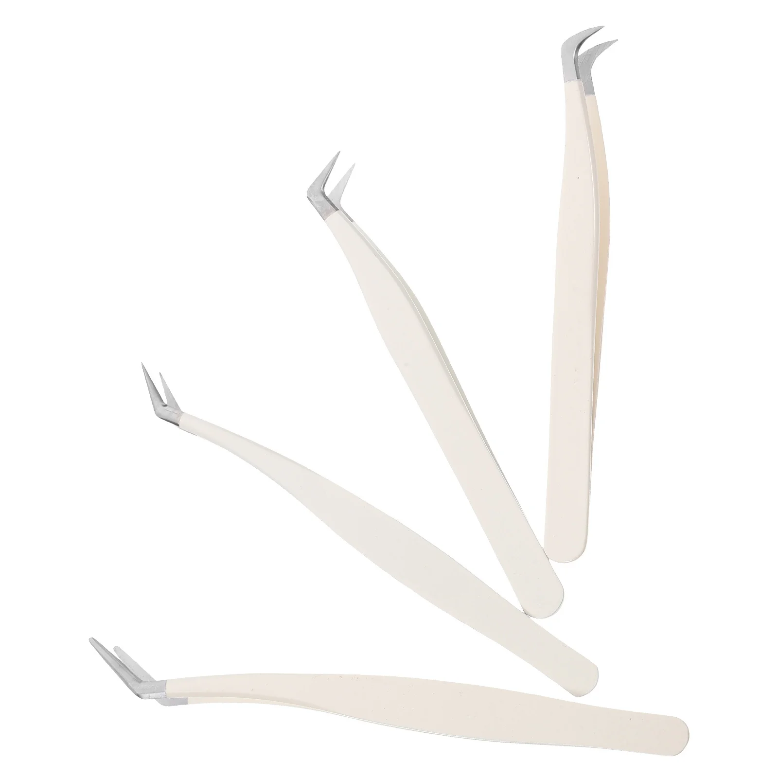 1Set Pinzette per ciglia finte Compatto Leggero Strumento applicatore per estensione ciglia in acciaio inossidabile Punte a punta di precisione per una facile