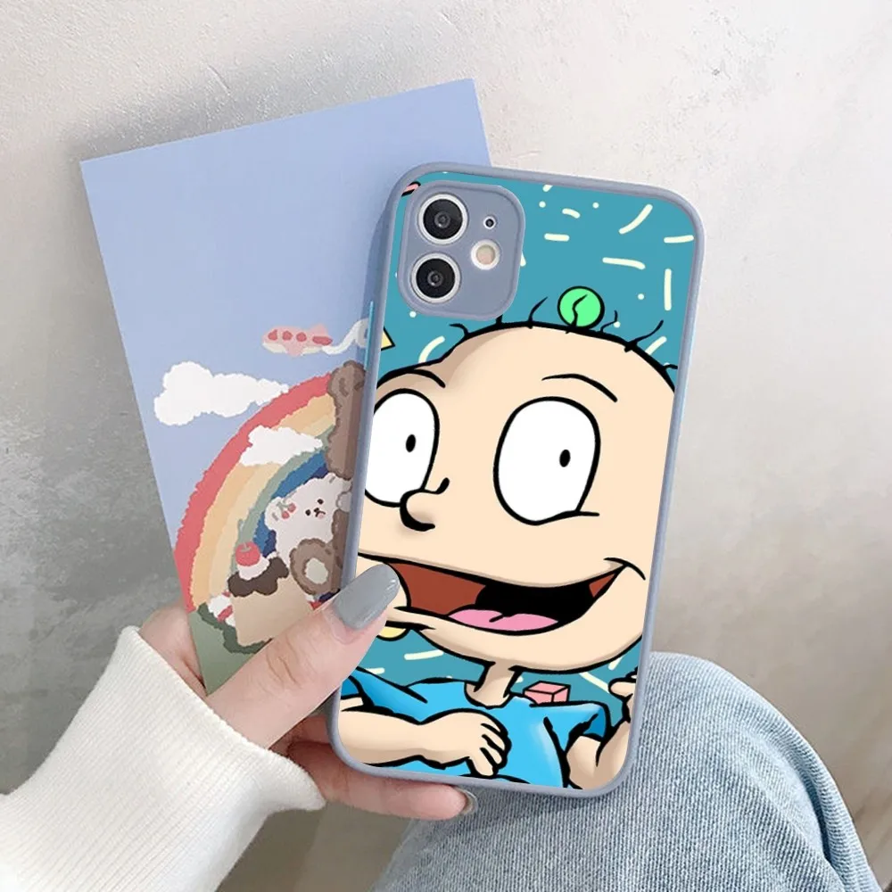 Cartoon R-Rugrat Chuckie Angelica Phone Case For iPhone 14 X XR XS 7 8 Plus 11 12 13 pro MAX 13mini Matte Shockproof Case