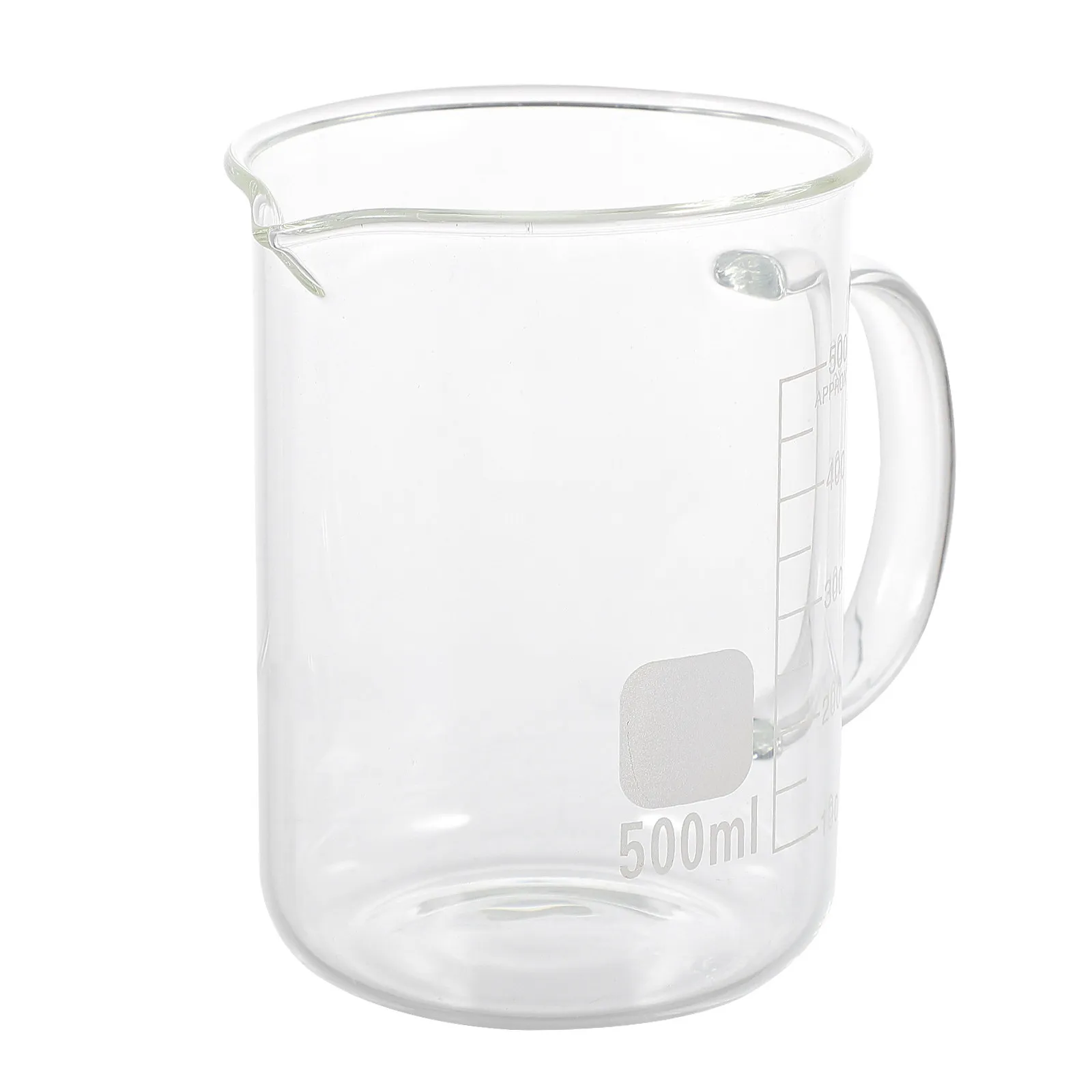 1Pcs 500Ml Glass Measuring Cup with Handle Precision Graduated Scale for Household Lab Use Liquid Dry Ingredients Measuring