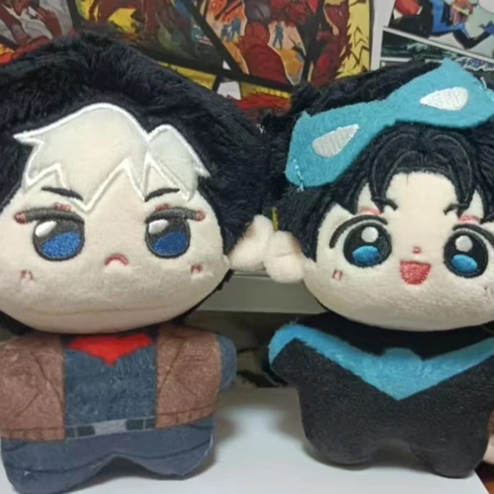 Anime Nightwing Red Hood Cosplay Keychain Q Version Plush Cotton Doll Backpack Pendant Keyring Collectible Accessories view 2