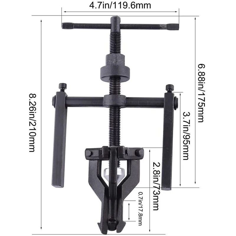 3 Jaw Pilot Inner Bearing Pullers Set Bushing Gear Extractor Heavy Duty Tool Kit For Auto Car SUV Motorcycle