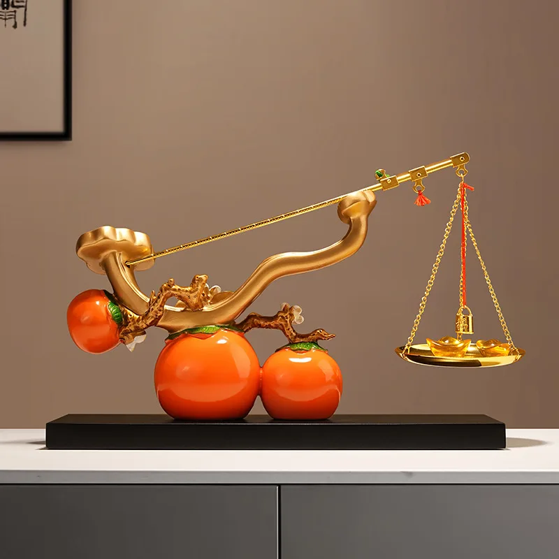 Chinese-style Persimmon Style Ornaments for The Living Room Entrance TV Cabinet Decoration, and Gifts for Moving Into A New Home