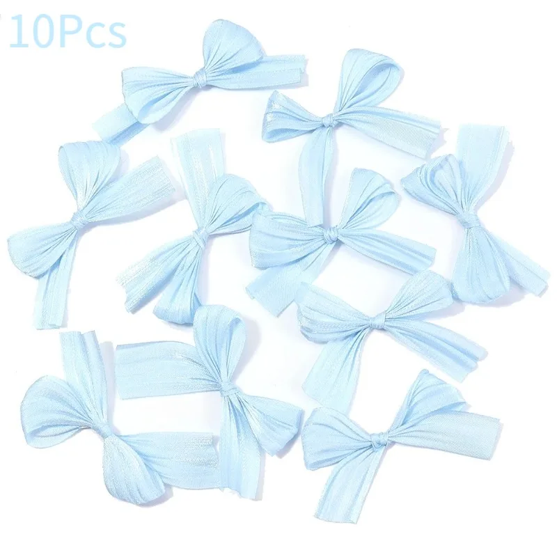 10Pcs  Ribbon Folding Bow Hairclip Hair Accessories Phone Case Accessories DIY Socks Shoe Flowers Clothing Accessories