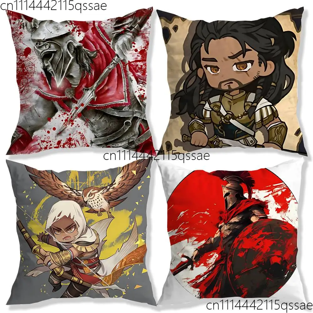 For Odyssey Agamemnon Spartan Single Throw Pillow Case Cover Sofa Cushion Home Room Decor
