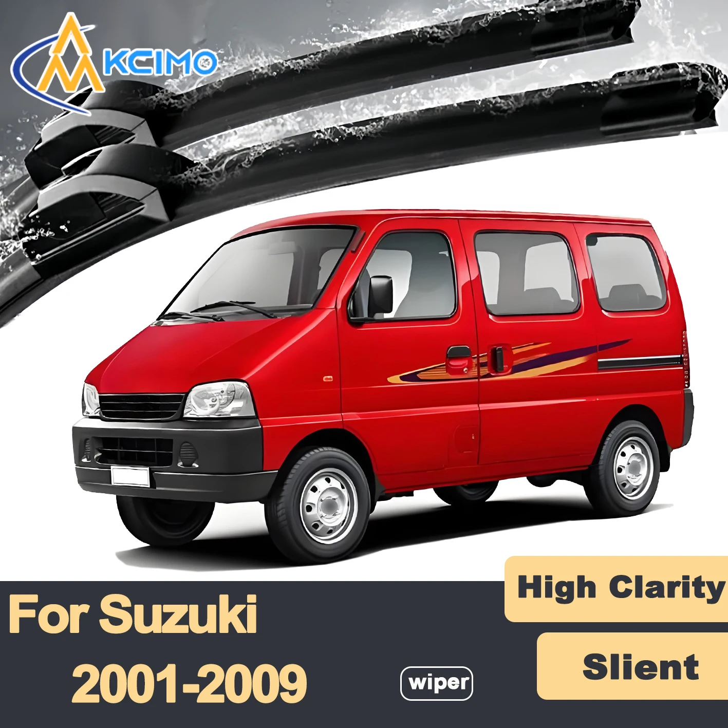 

Premium Rubber Durable Silent Windshield Wiper Blades 2pcs for Suzuki Eeco 2001-2009 Versa Every Plus Landy Carry 1.3 E-RV