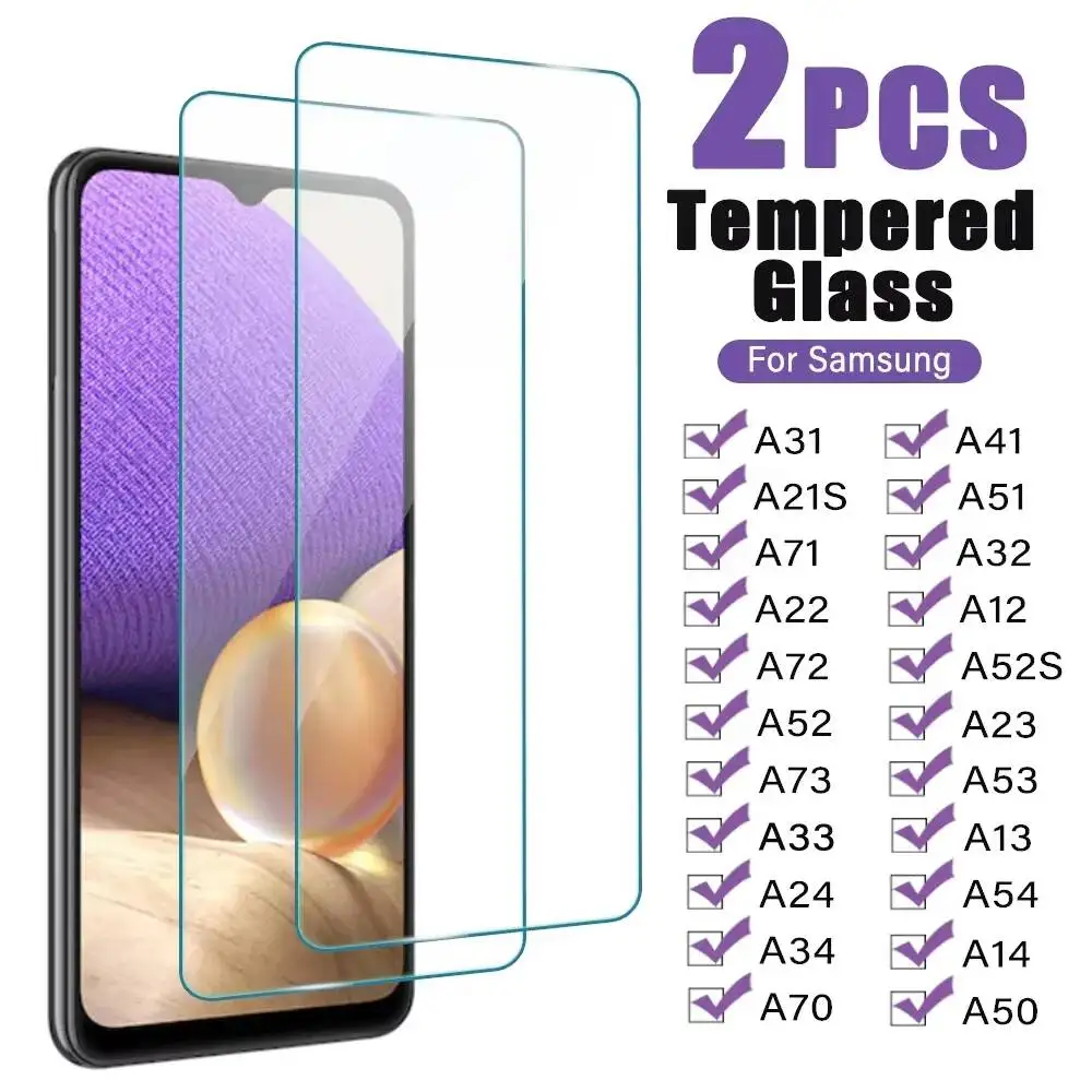 

4/2PCS Tempered Glass Screen Protector For Samsung Galaxy A Series A54 A34 A14 A73 A53 A33 A13 A72 A52 A32 A22 A71 A51 A70 A50