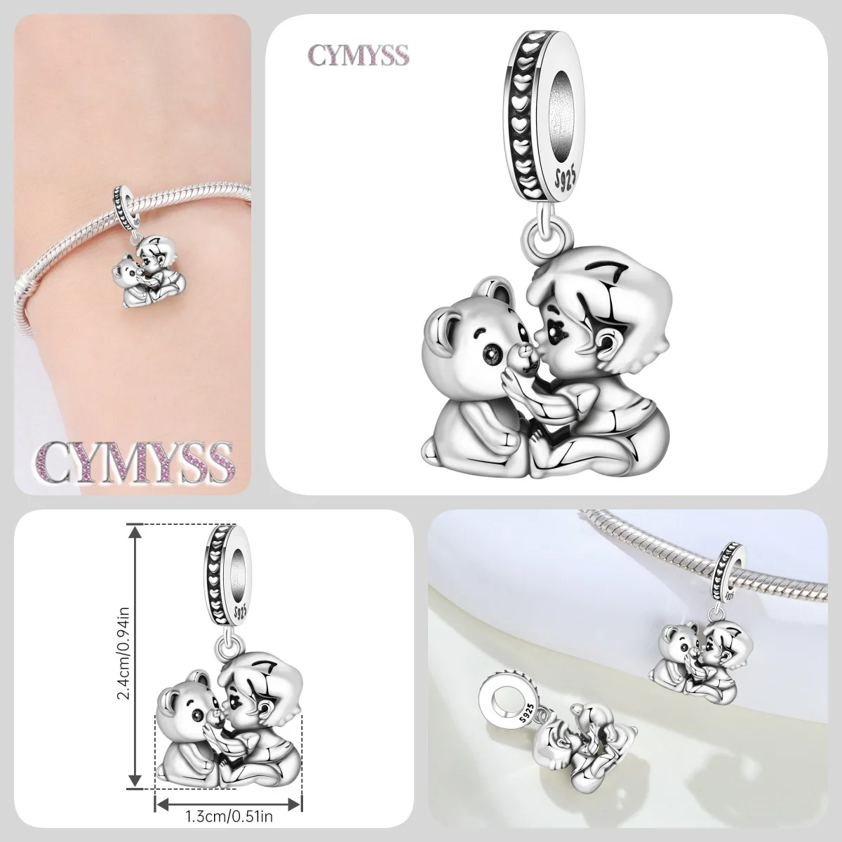 HEIßER 925 Sterling Silber Cartoon Charakter Arzt Krankenschwester Paare Perlen Fit Frauen Armbänder Charms DIY Geburtstag Party Geschenke Schmuck – Detail 25