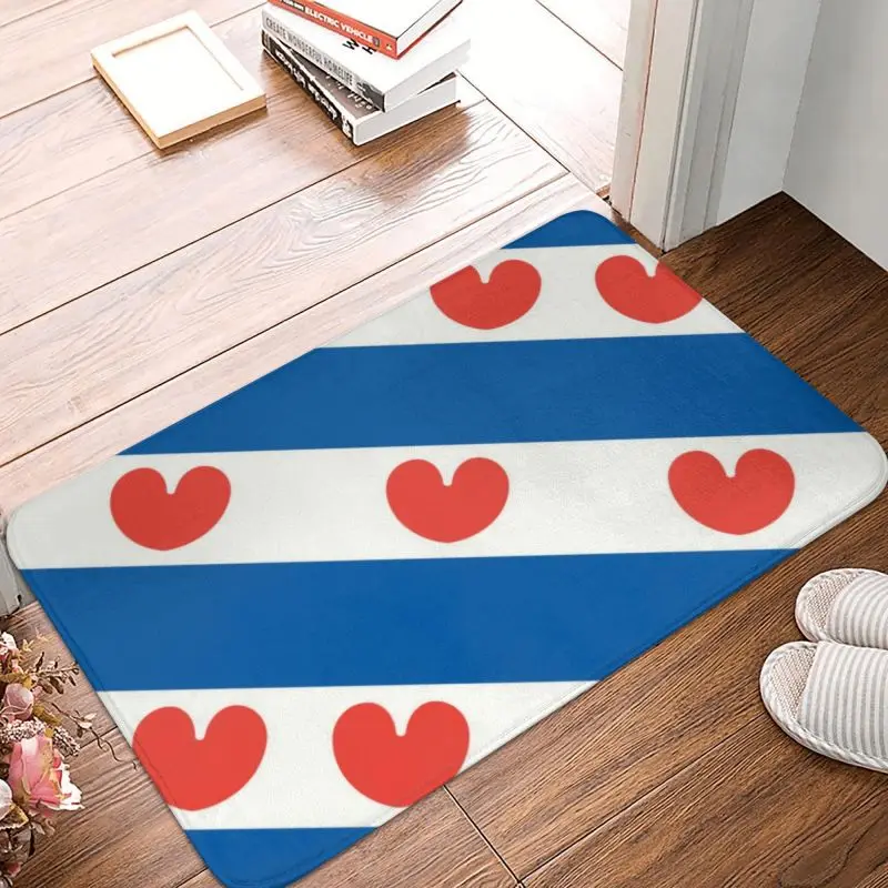 Friesland Flag Door Floor Bath Kitchen Mats Anti-Slip Outdoor Netherlands Holland Doormat Garage Entrance Rug Carpet Footpad