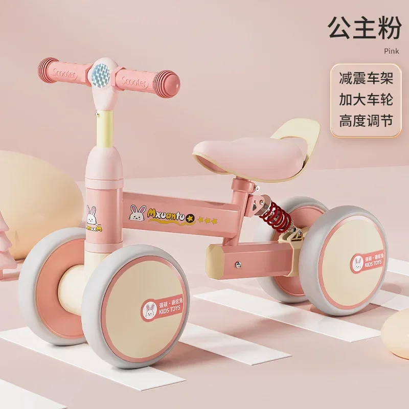 Children's Pedal-less Balance Car Taxiing Infant Slide Twist Car Bicycle Child Seat  Remorque Velo Enfant