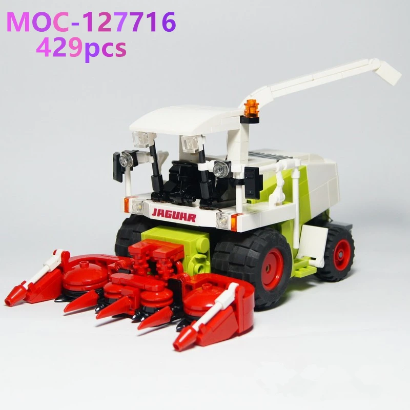 

MOC- 127716 Самоходный комбайн для силоса, 429 шт., совместимые рождественские подарочные строительные блоки для детей
