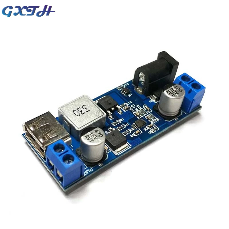 DC-DC convertitore Buck di alimentazione Step-Down da 24V/12V a 5V 5A sostituire il modulo di ricarica Step-down USB regolabile LM2596S per il telefono