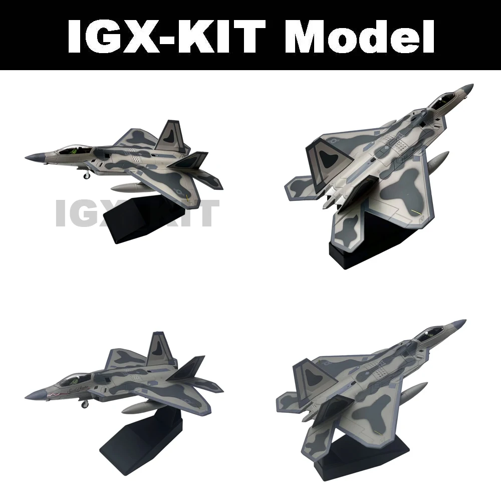 

1:100 1/100 Scale F22 Stealth Raptor Fighter F-22 Plane Diecast Metal Airplane Finished Static Plane Model Toy Collection Gift