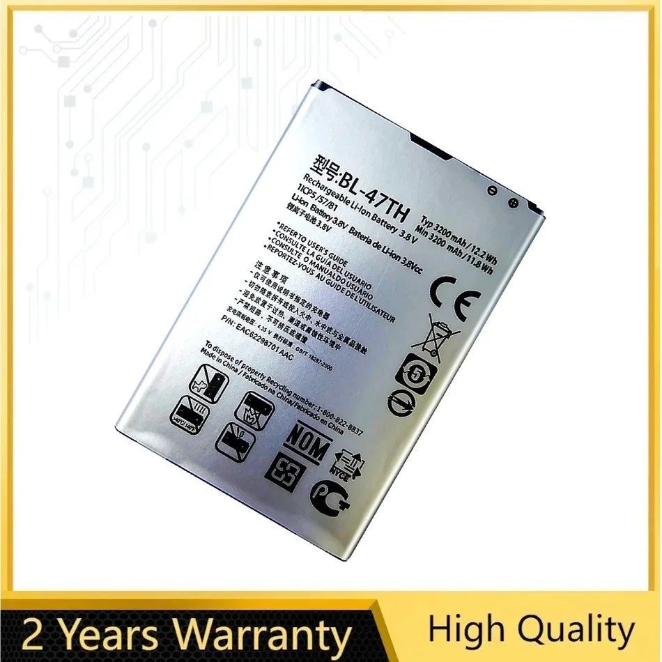 

Аккумуляторы BL-47TH для LG Optimus G Pro 2 F350 D837 D838 LTE-A, высококачественный аккумулятор для мобильного телефона
