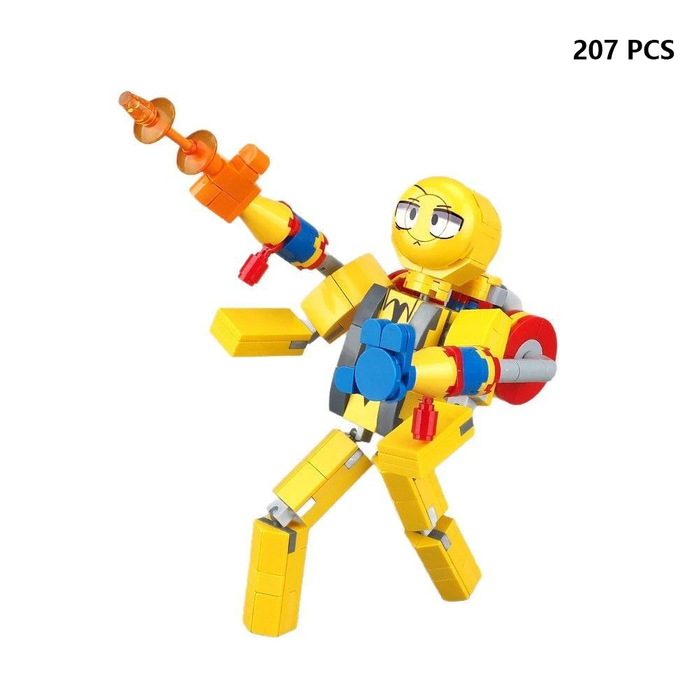 hot moc creator Yellow Cartoon figures Poppy Playtimes games bricks flame weapons war model the player building blocks toys gift