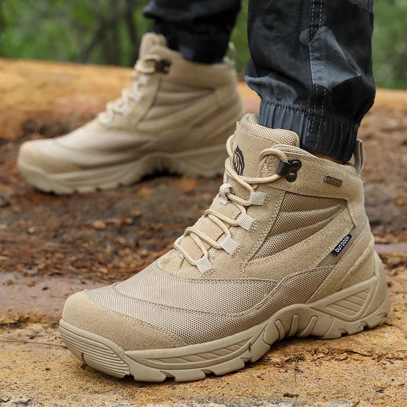 Men Tactical Boots Waterproof Army Plus Climbing Shoes Size Boot Casual Outdoor Free Shipping Brand Ankle Hiking Shoes