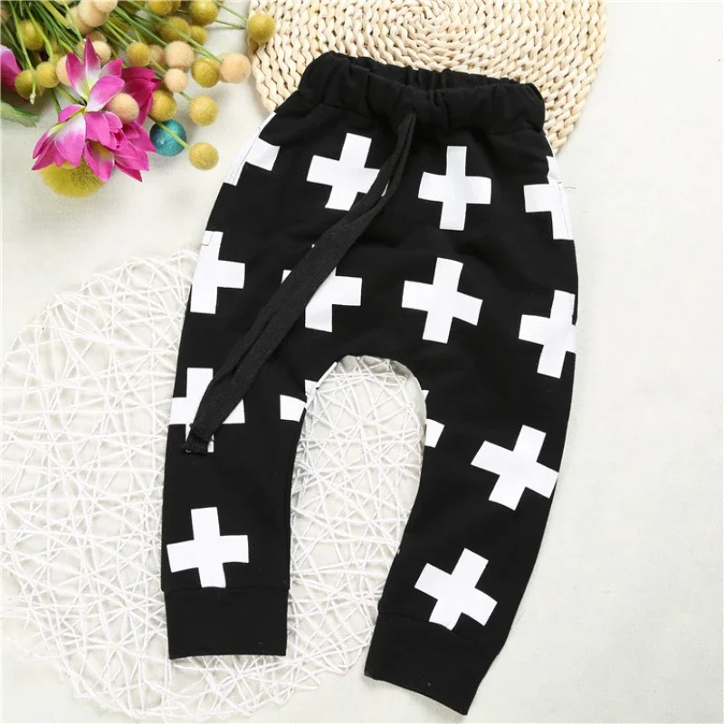 Spring Boys Loose Cotton Harem Pants Boys Girls Hot Sale Children Clothing Toddler Trousers Kids Harem Pants with Drawstring