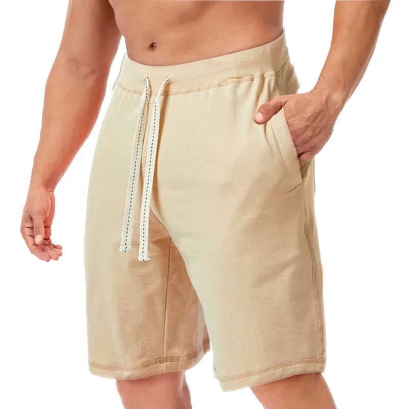 

Men's loose shorts summer casual cropped shorts beach pants plus size drawstring sports shorts men's fitness pants