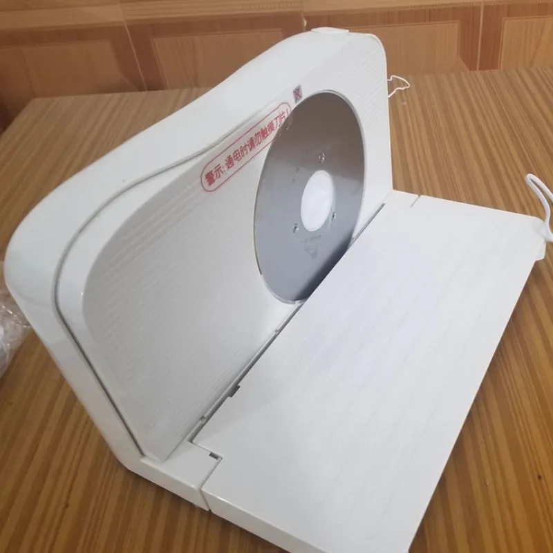 

Электрическая мясорубка, 220 В, складная коммерческая домашняя машина для нарезки рулетов из баранины, замороженная ветчина, сыр, хлеба, мяса