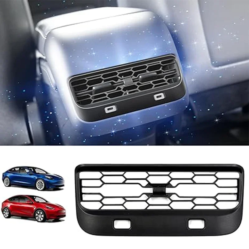 

Backseat Air Vents Cover Compatible with For Tesla Model 3/Y 2016~2023 Rear Seat Center Console Air AC Vent Trim Accessories