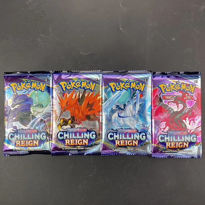 10/20Pcs Pokemon Cards TCG: Chilling Reign Sun Moon Evolutions English Trading Card Booster Box Collectible Gi