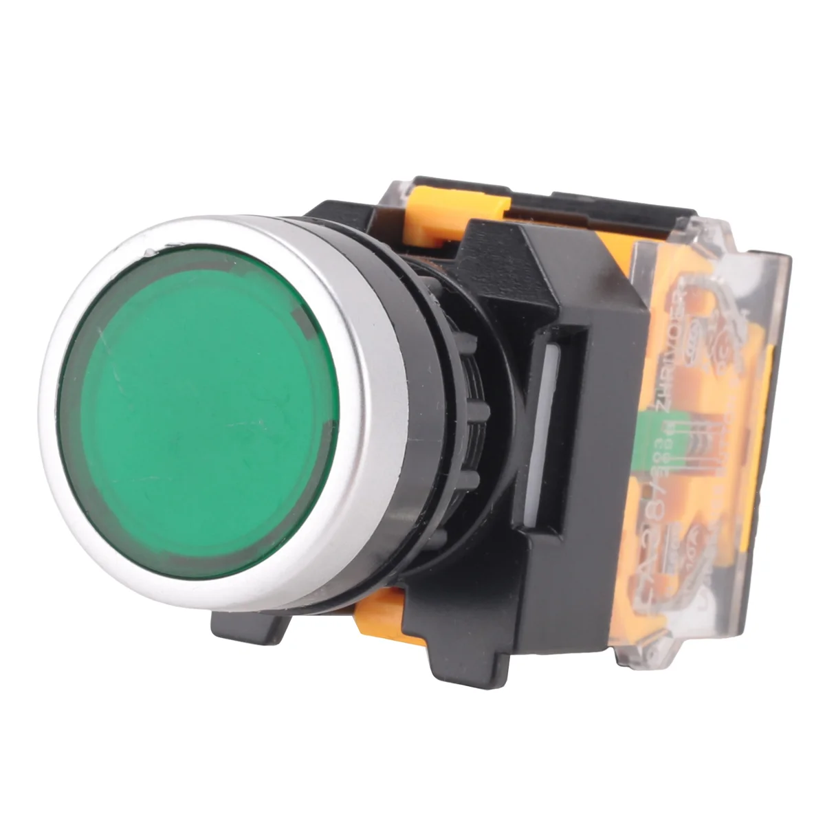 LA38-11/203 مفتاح ضغط مؤقت للخدمة الشاقة باللون الأخضر