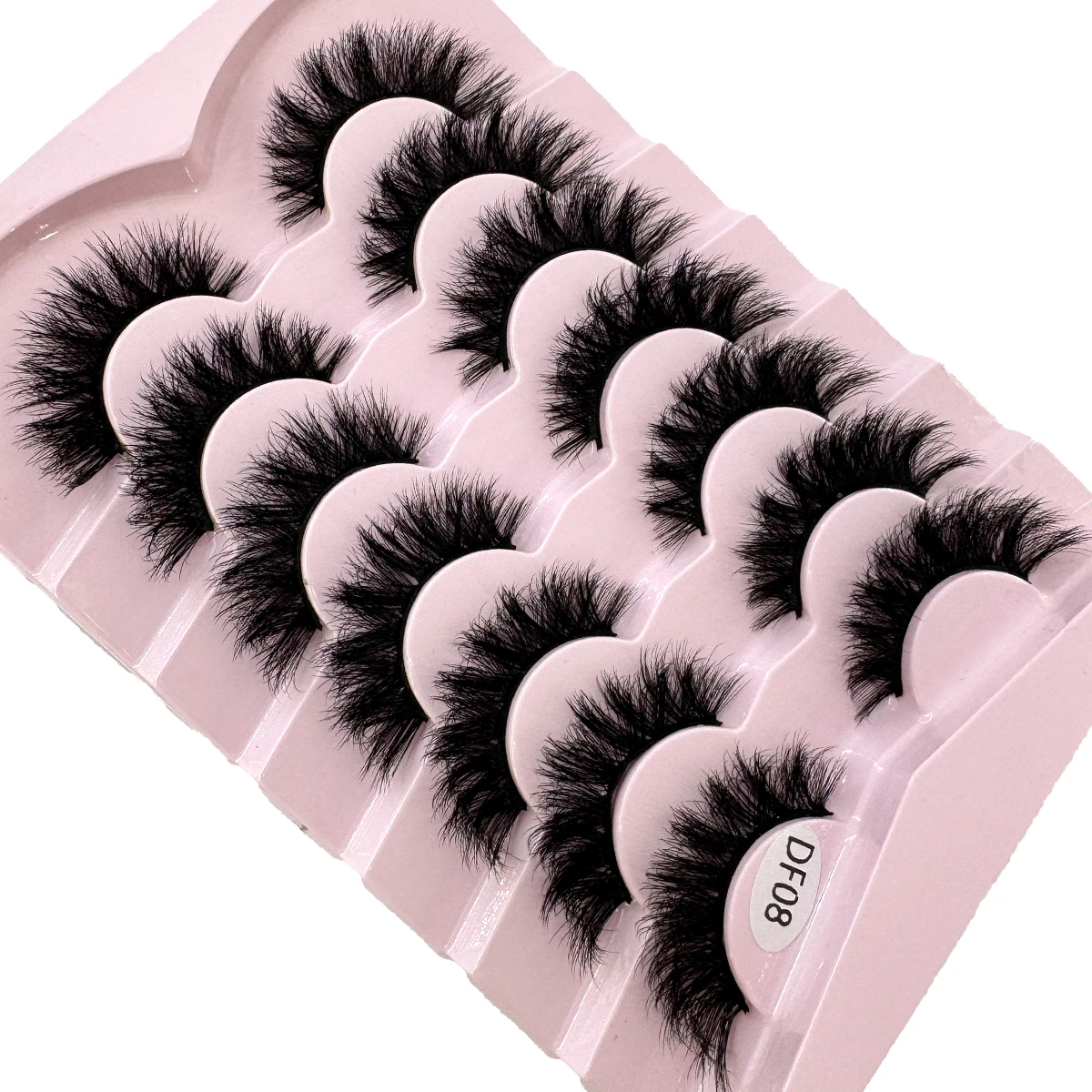 HBZGTLAD 7 Paar falsche Wimpern aus künstlichem Nerz, natürliche, lange, unordentliche, künstliche Wimpern, kreuz und quer, Make-up-Wimpernverlängerung, flauschige Wimpern