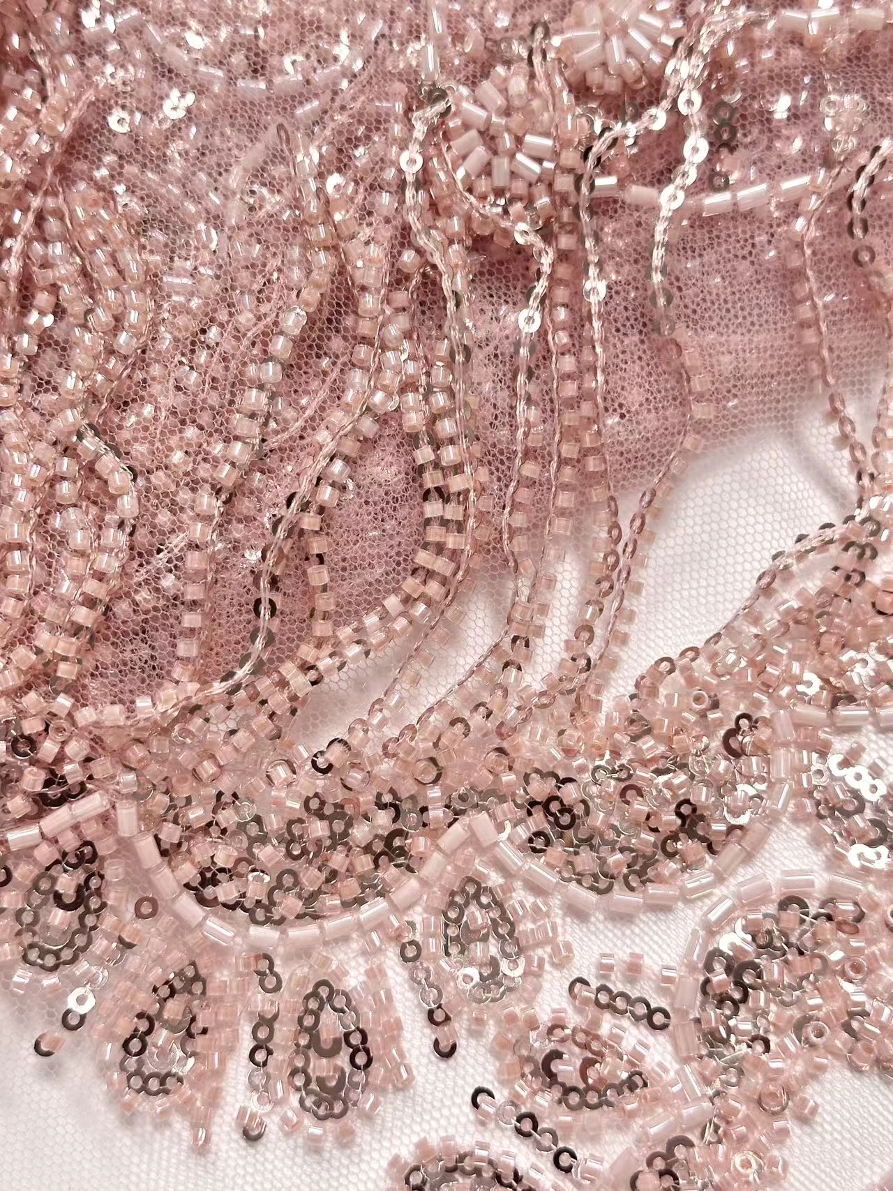 African 3D Tassel Handmade Lace Fabric for Sewing Material Accessories African Fabric Tassel Sequins Party DIY Dresses CC1672